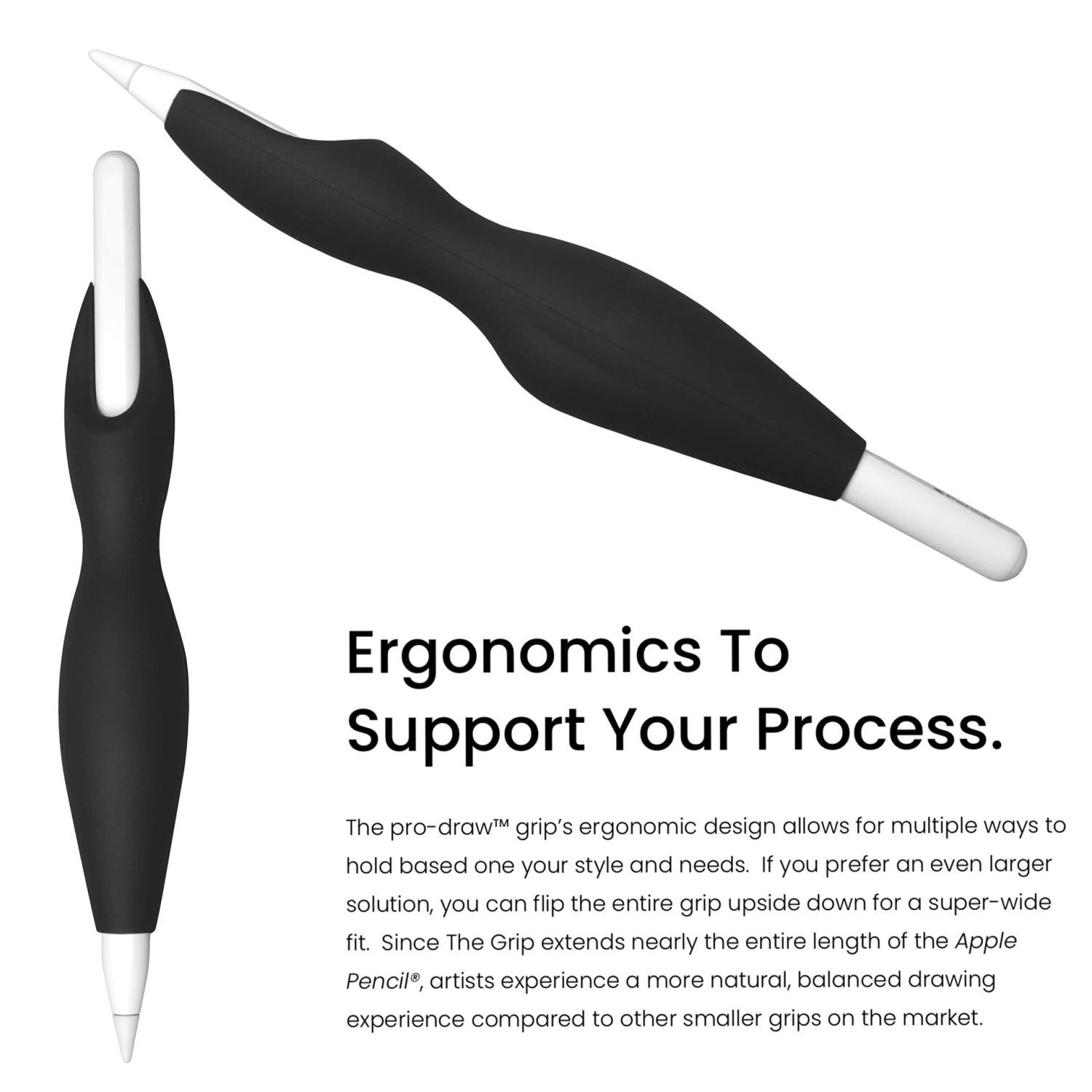 

Grip suitable for Apple Pencil Pro, 1st/2nd generation Apple Pencil, and USB-C models penholder чёрный