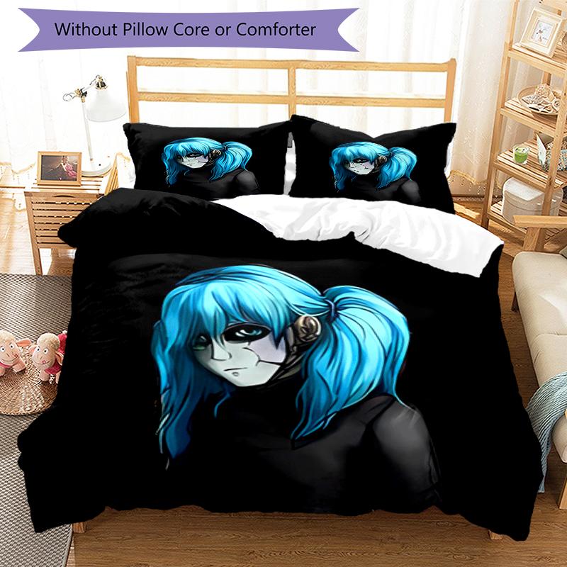 3pcs Sally Face1 Pattern Bedding Set Duvet Cover Set Includes Duvet Cover &pillowcases, Perfect All Season Bedroom Decoration & Gift