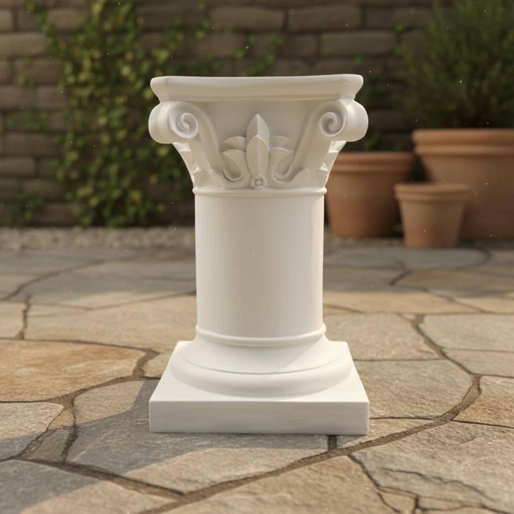 Outdoor Column Elegant Roman Style Resin Pedestal Plant Stand Weather Proof for