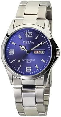 Klefer Analoge Wasserdichte Uhr mit Metall Silber TE-AM181-BLS Herrenarmband,