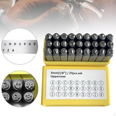 Metal Harf İşareti - Set Damga Aleti Kiti Kalıcı Olarak Şekillendirilmiş Gravür Sayılar İçin