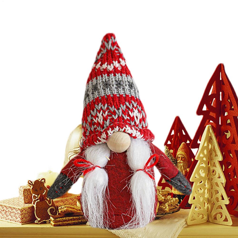 Holiday Gnomes Handmade Figurines Statue Doll Christmas Gnome Decoration For Garden Window Home Indoor Halloween Table Holiday