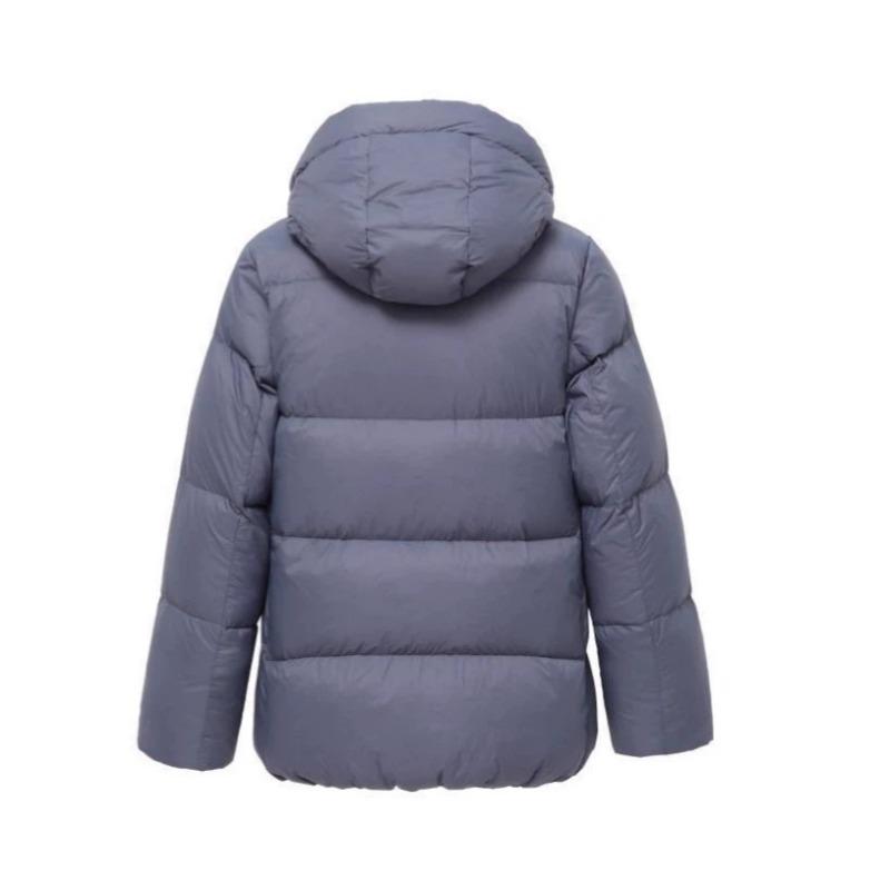Autumn and winter light down jacket women's white duck down short thickened bread jacket loose hooded jacket