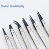 High-Temperature Resistant Anti-Static Stainless Steel Tweezers with Replaceable Plastic Ceramic Heads for Electronic Repair