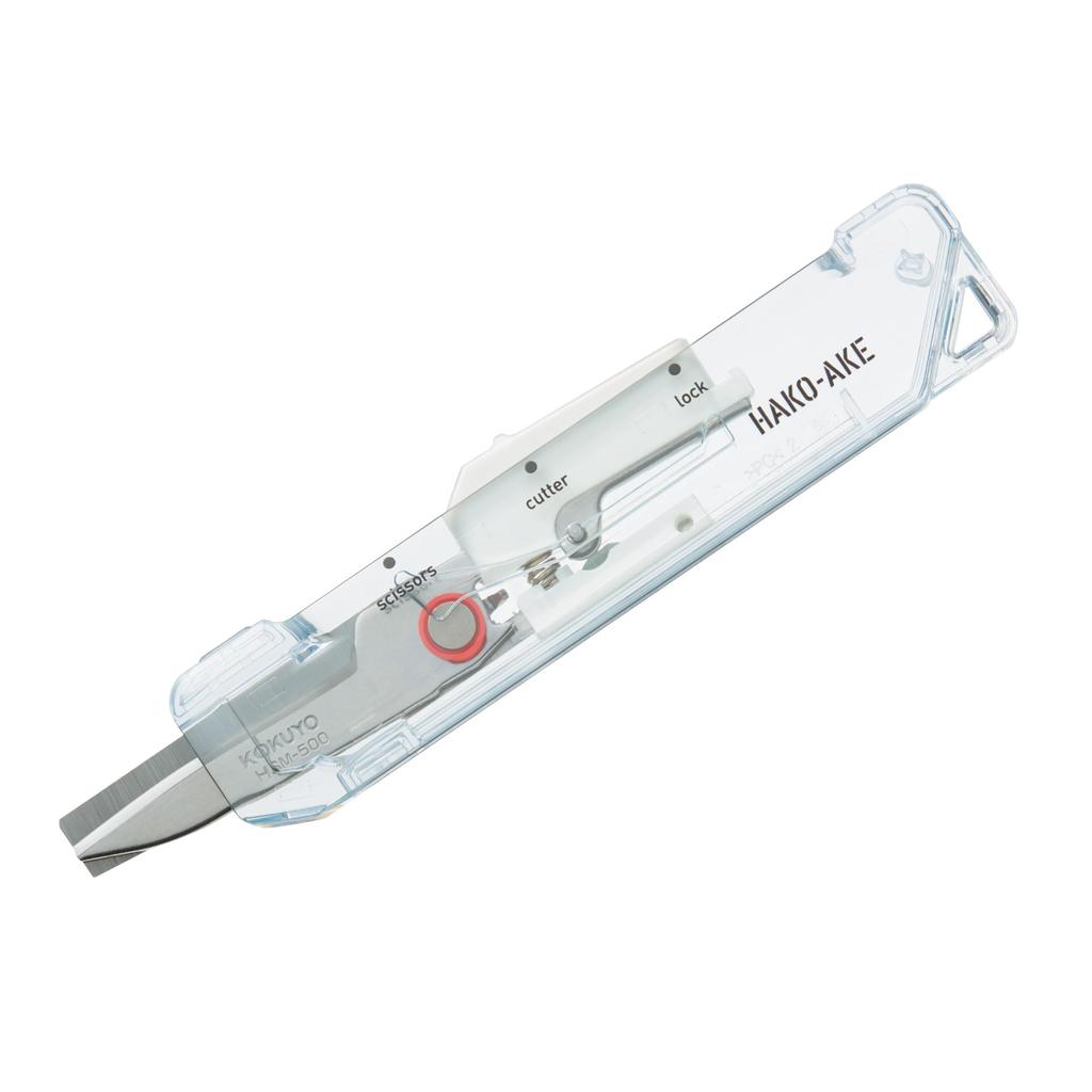 KOKUYO Portable Standard White 2-Way Scissors/Cutter, Box-Type, Blade, HSM-500TM-W