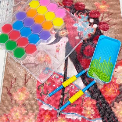 New Arrival Hexagonal Diamond Painting Glue Clay Set With Storage Box Silicone Mud Wax DIY Diamond Embroidery Accessories Tool