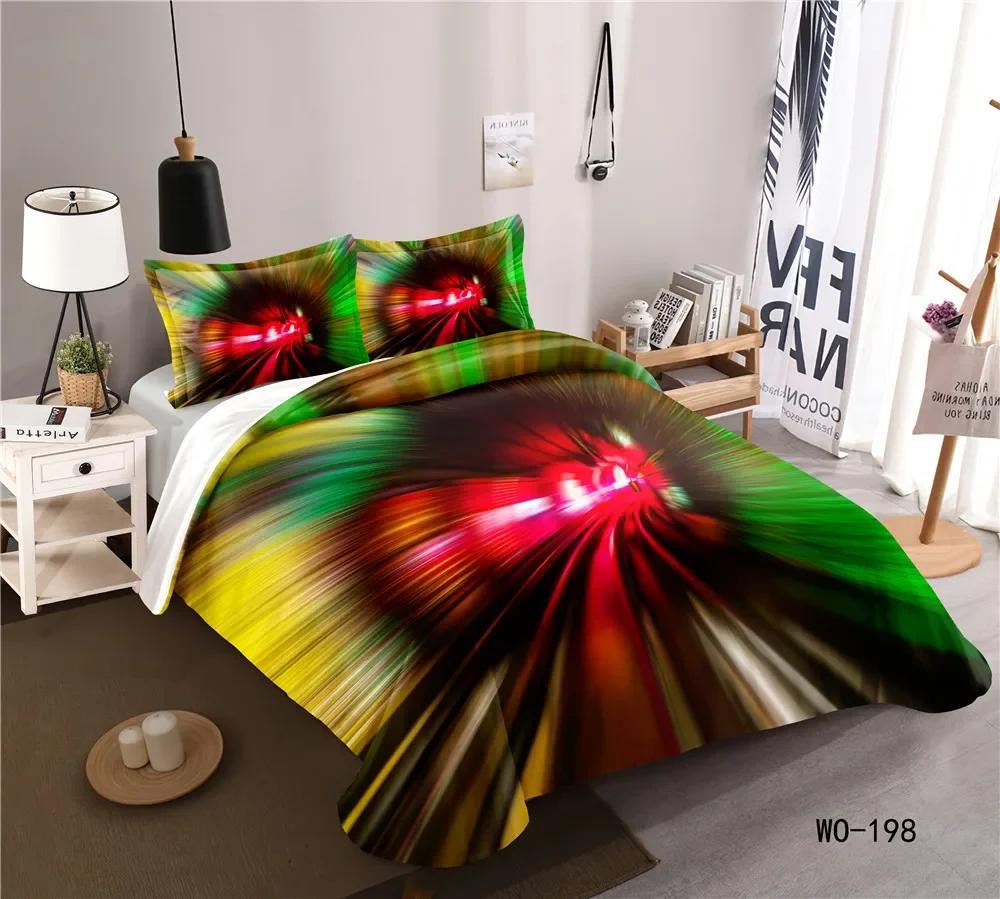 3D Geometric Duvet Cover King/Queen SizeThree-dimensional Bedding Stereoscopic Dense Cuboid Abstract Art Polyester Quilt Cover