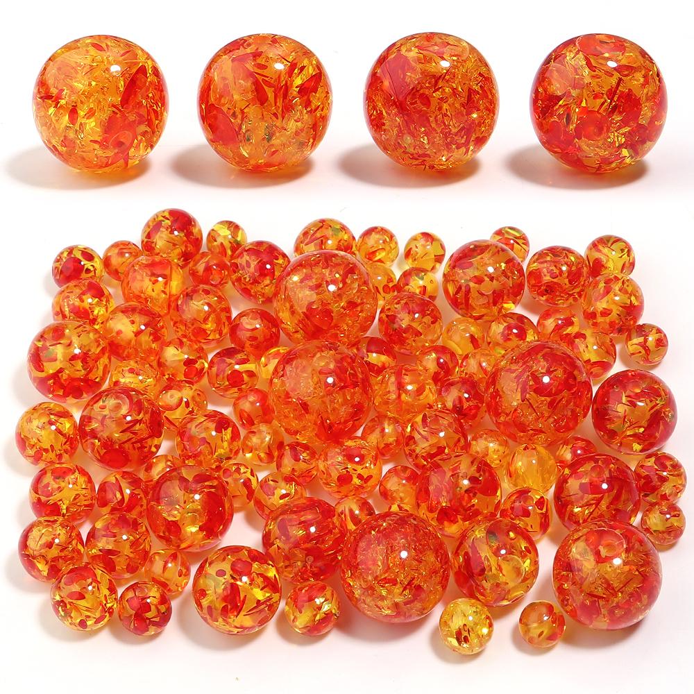 5-30pcs/Lot 8-20mm Imitation Amber Color Acrylic Beads Round Loose Spacers Beads for DIY Jewelry Making Bracelets Pendant