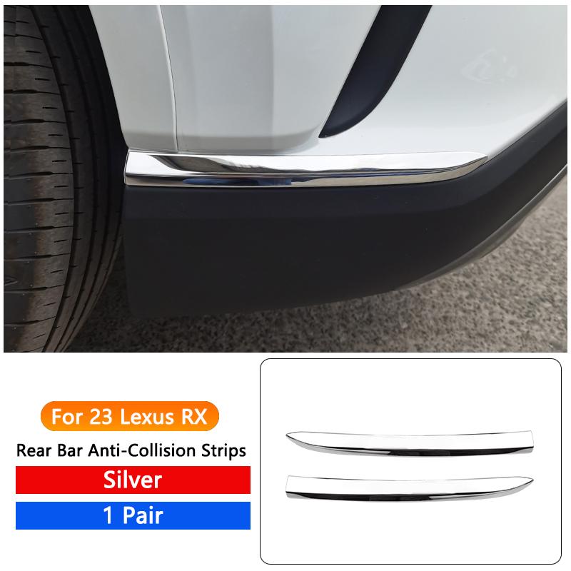 QHCP Auto-Frontstoßstangenleiste aus Edelstahl, vordere und hintere Stange, dekorative Aufkleberverkleidung, passend für Lexus RX350H 450H 500H 2023