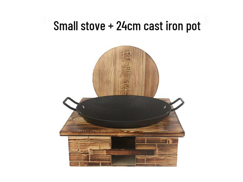 Farmhouse Cast Iron Pot & Alcohol Stove Set