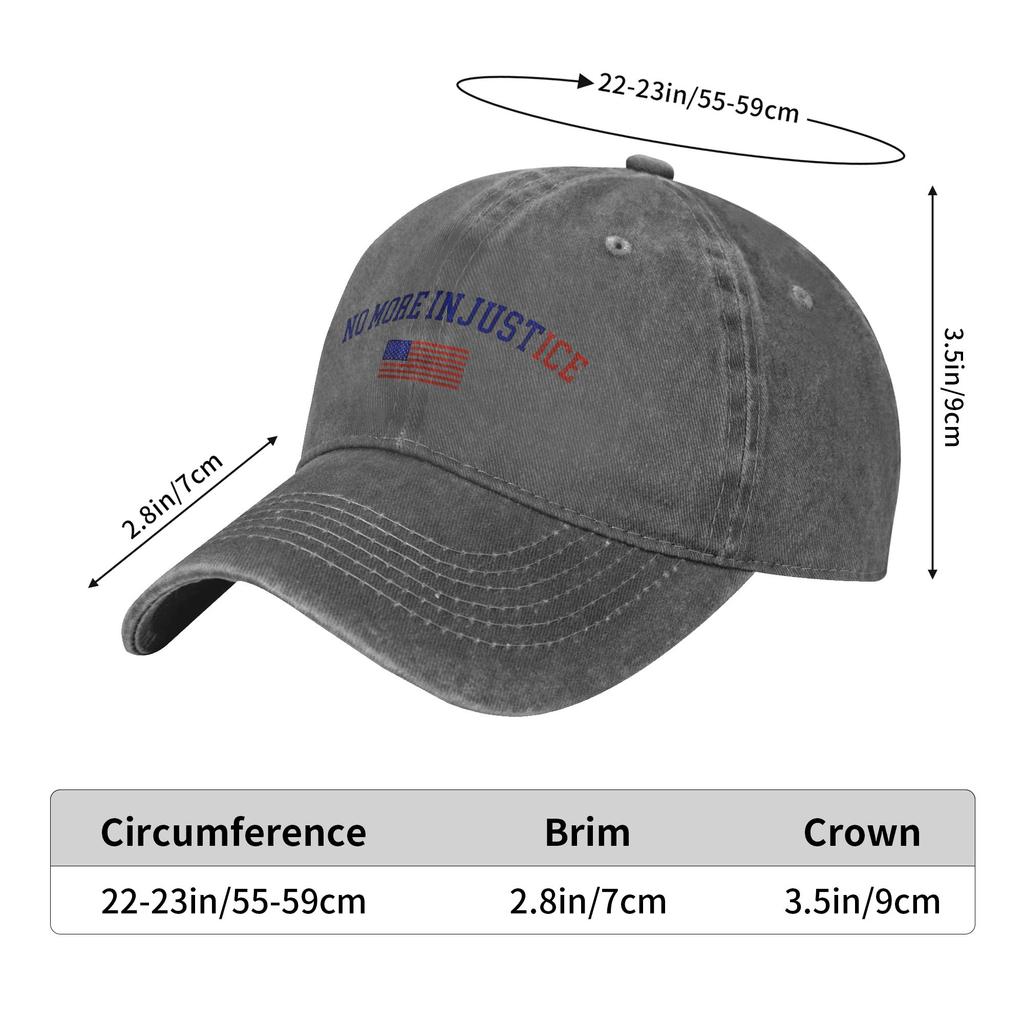 No More Injustice Anti Ice protest art Baseball Caps Merch For Unisex Adjustable Trucker Hat