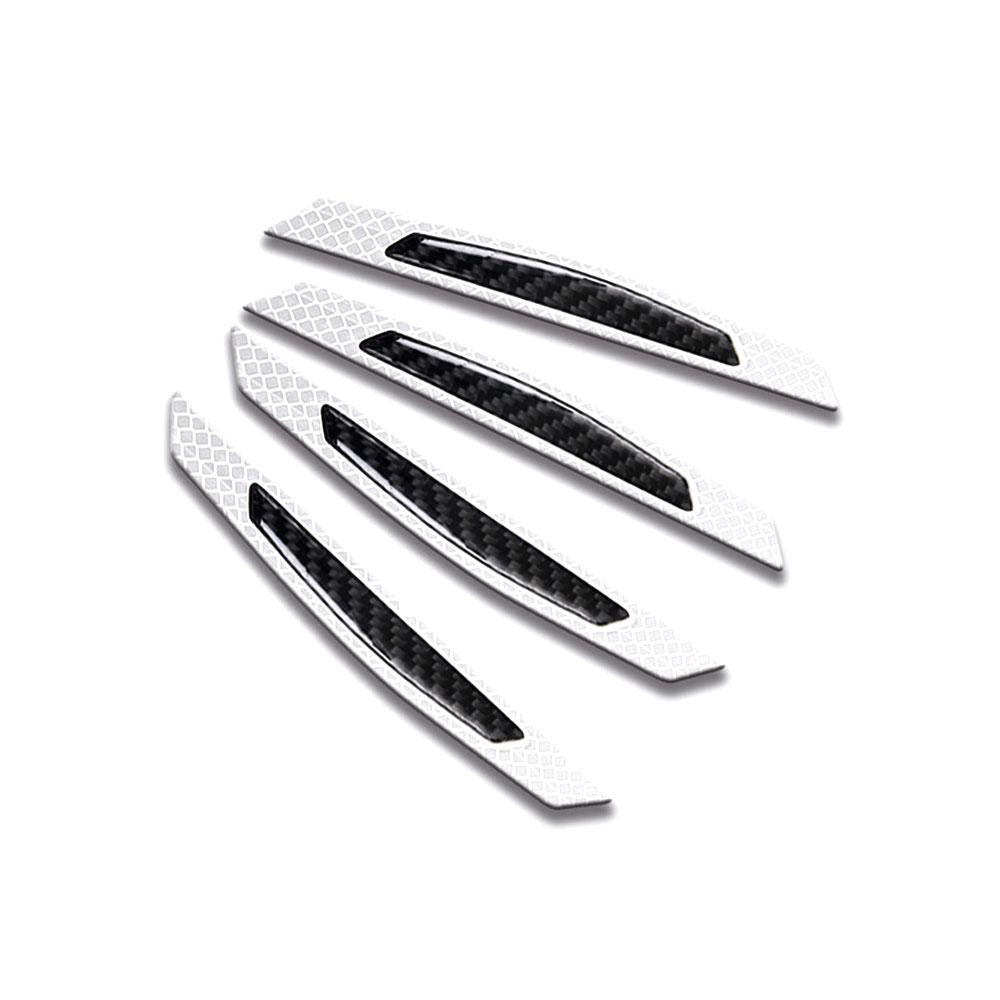 4Pcs/Set Reflective Warning Door Side Edge Protection Anti-Scratch Protector Glue Sticker For Auto Car