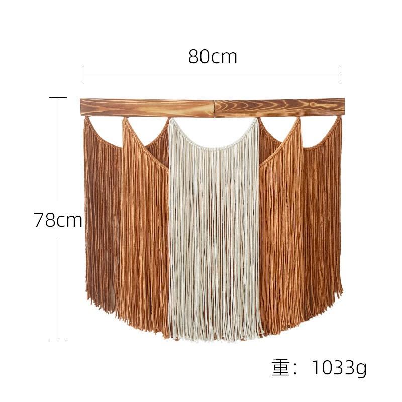 Handwoven Bohemian Wall Tapestry With Tassels Geometric Cotton Decor Living Room Bedroom