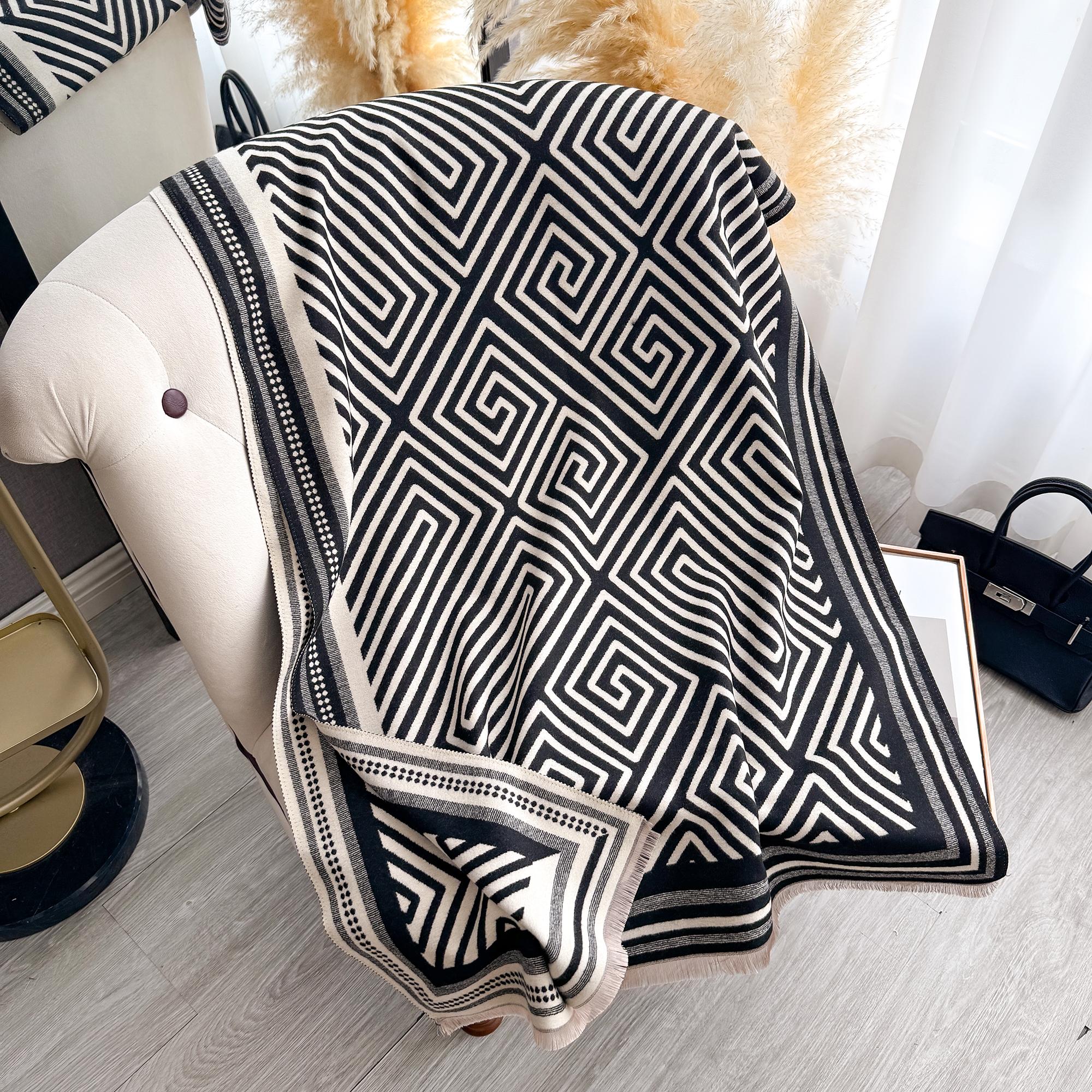 Winter  Women S Luxury  Cashmere Scarf Thick Warm Shawl Scarf Plaid Jacquard Soft Women S Shawl Bufanda Shawl Scarf