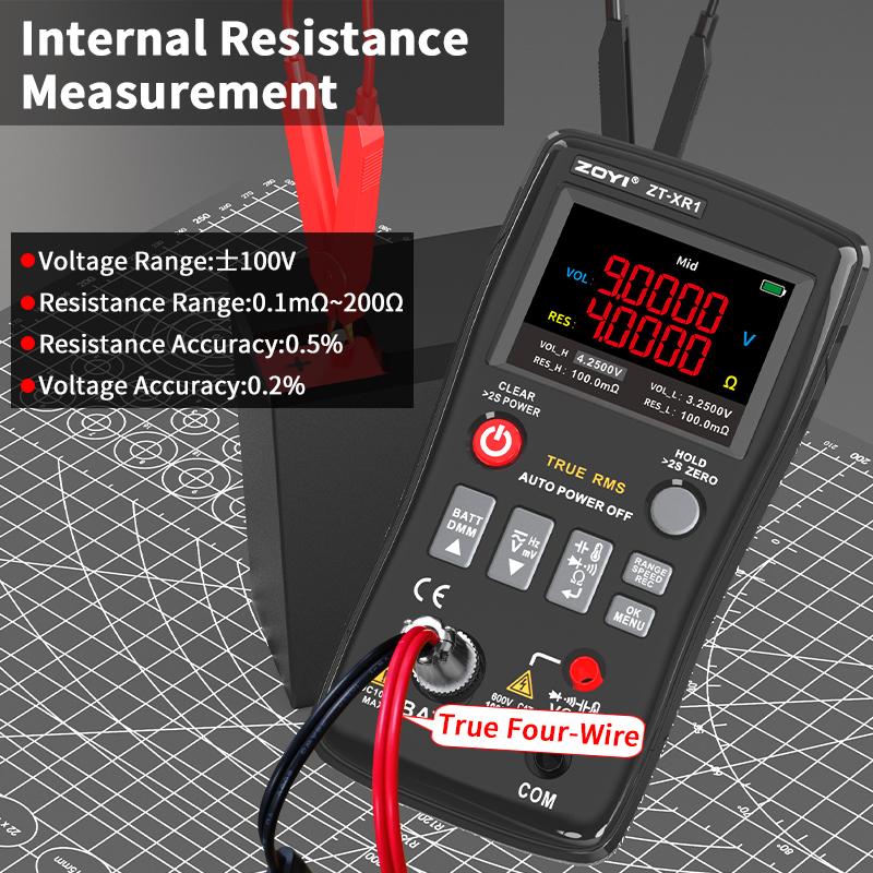 ZOYI Professional 4.5-Digit Multi-Function Digital Multimeter Battery Internal Resistance Tester True Effective Value  ZT XR1