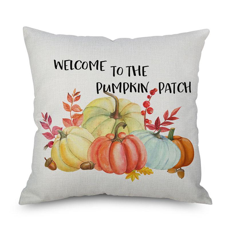 Thanksgiving Throw Pumpkin Pillow Cover Pillowcase Decorative Sofa Cover Cushion