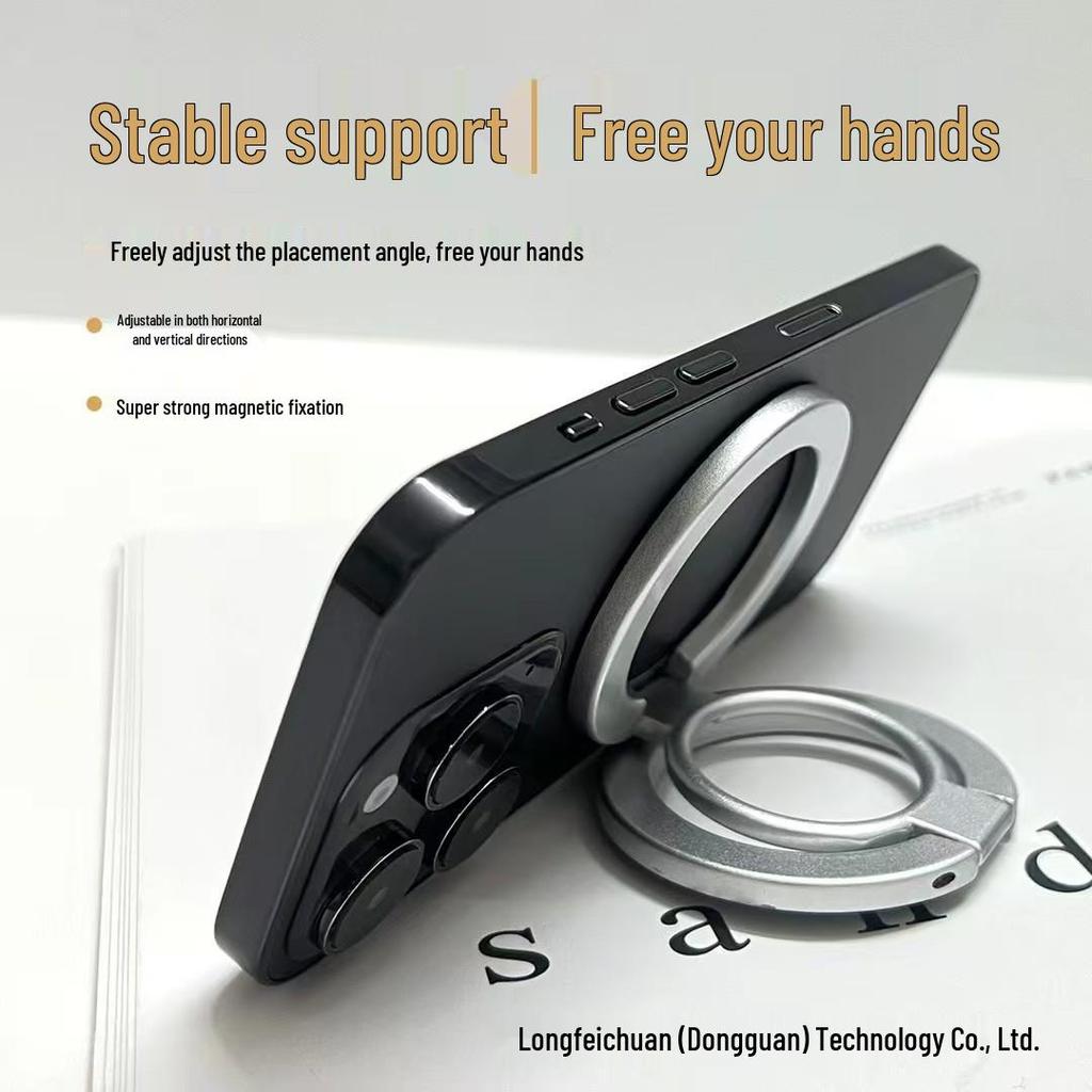 360° Magnetic Double-Sided Phone Holder for Apple & Android - Desktop Selfie & Screen Mirroring