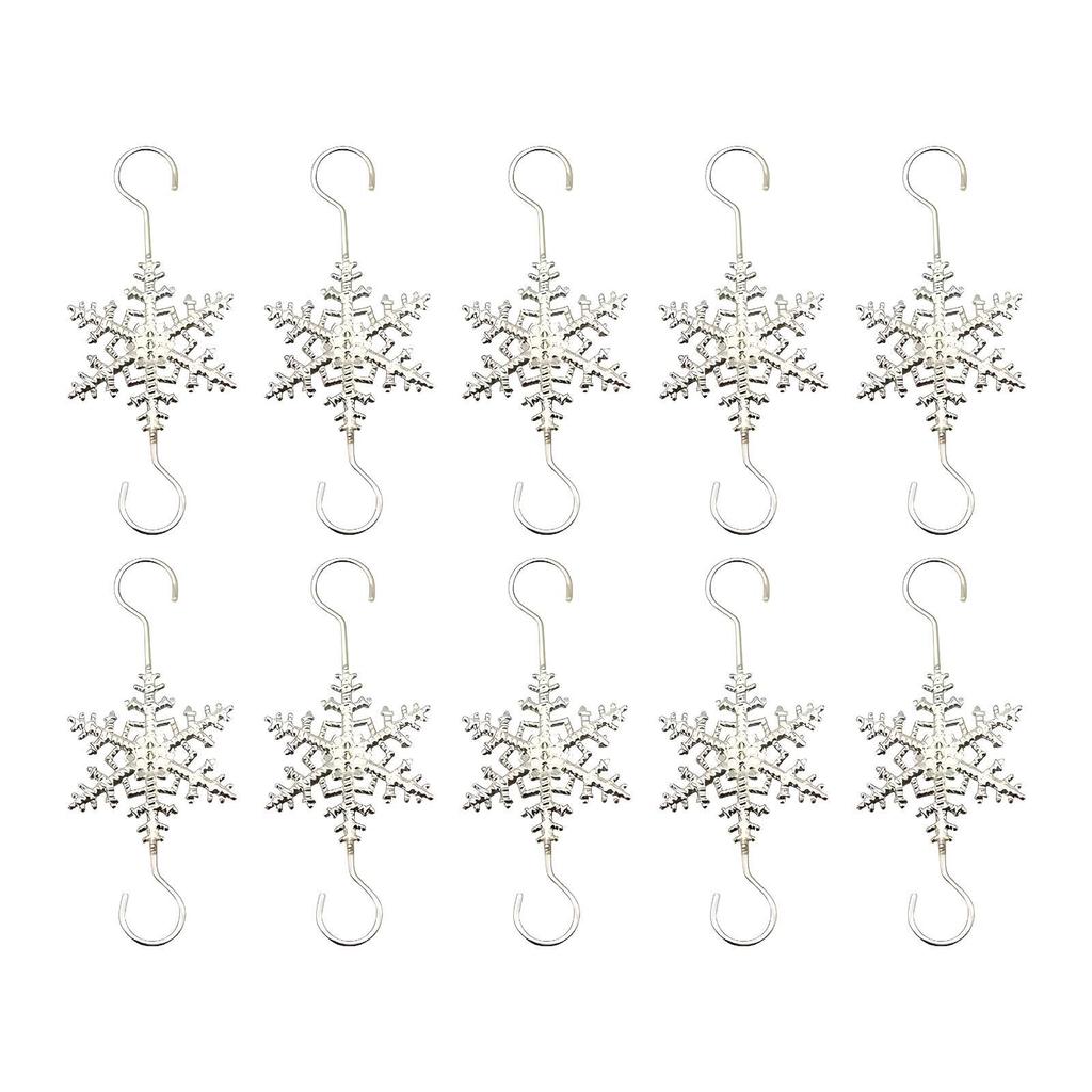 10 Pieces Christmas Ornament Hooks Christmas Tree Hangers Reusable Heavy Duty Xmas Hooks for Office Wedding Xmas Festival