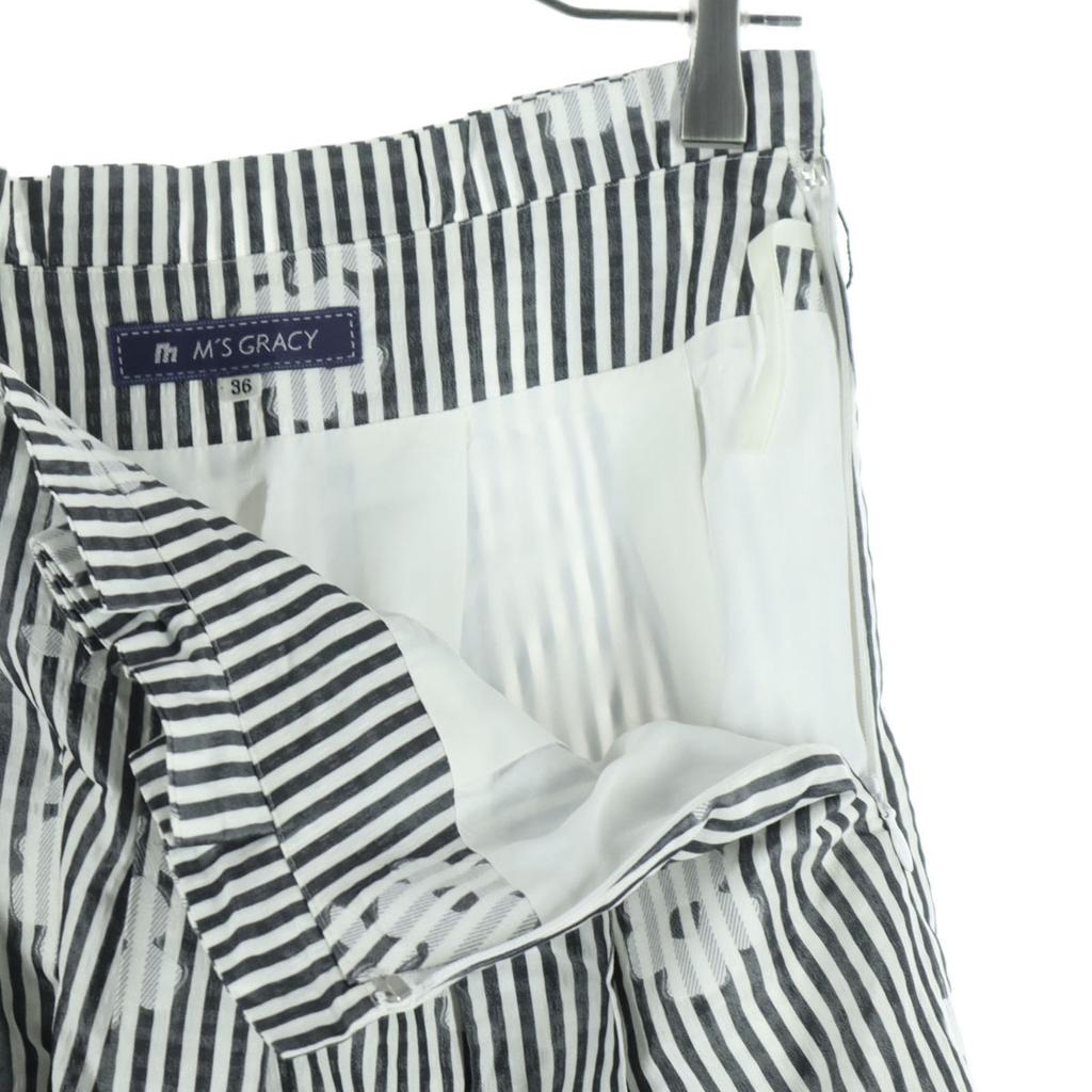 Beauty products M'S GRACY made in Japan Striped Pattern Midi length flare skirt Women Used