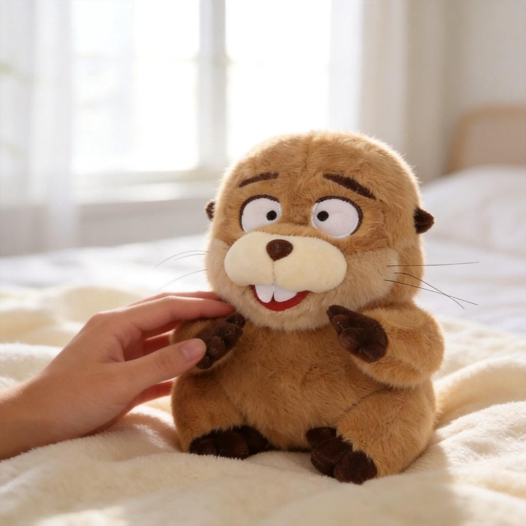 Beaver Plush Toy With Pp Cotton Filling For Kids And Collectors