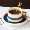 Ceramic Coffee Cup Set with Spoon and Saucer