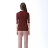 She S miSS  Solid Half Neck Ribbed Knit