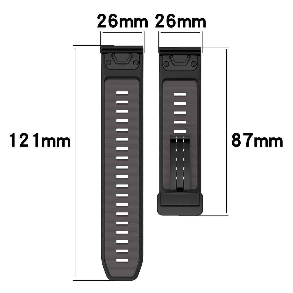 26mm Watch Band For Garmin Enduro 3/Fenix 8 51mm/Instinct 2X Breathable Silicone Strap with Magnetic Folding Clasp