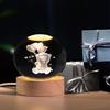 Crystal Ball Night Lamp – Engraved LED Light with Teddy Bear Design, USB-Powered Table Lamp, Wooden Base, Romantic Home & Office Décor, Bedroom