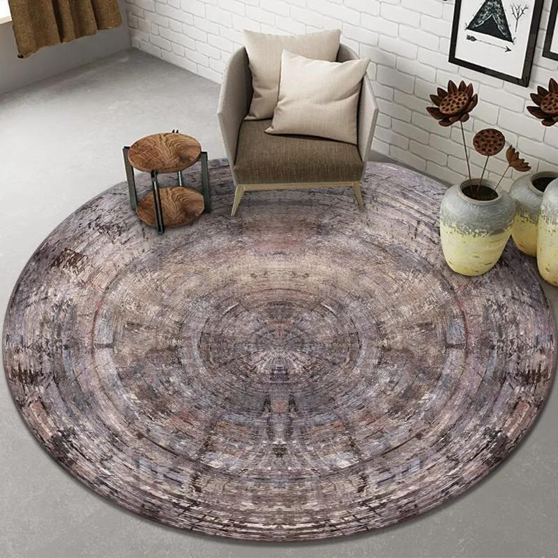 Round Carpet Scandinavian Balcony Coffee Table Hanging Basket Decorative Floor mat Living Room abstract floor  Home decor
