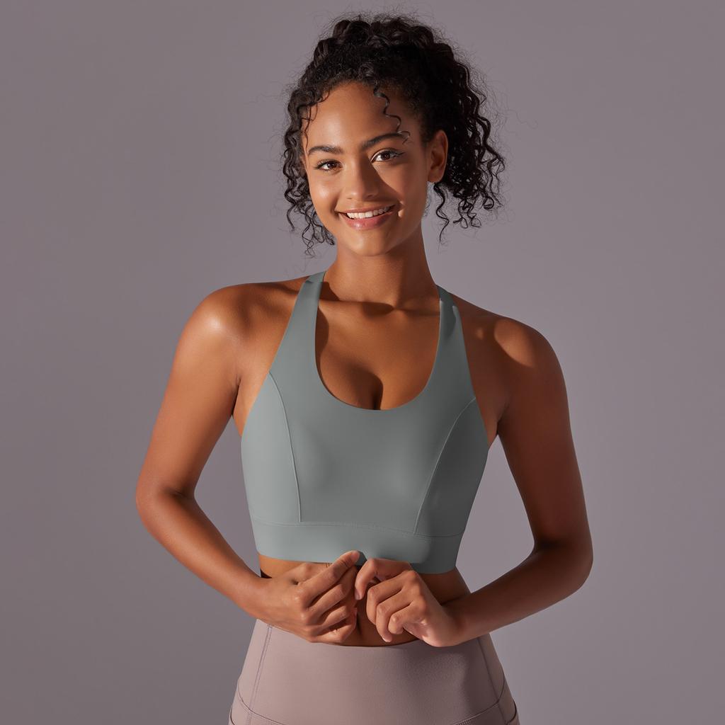 High Strength Sports Bra With Integrated Chest Cushion, Seamless Back Buckle, Yoga Vest, Shock-absorbing And Gathering, Beautiful Back Yoga Bra