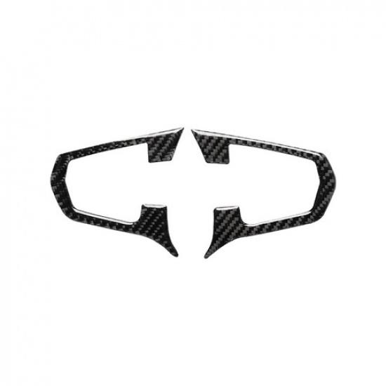 Auto Carbon Fiber Steering Wheel Frame Decor Cover Trim For BMW G30 G38 5 Series