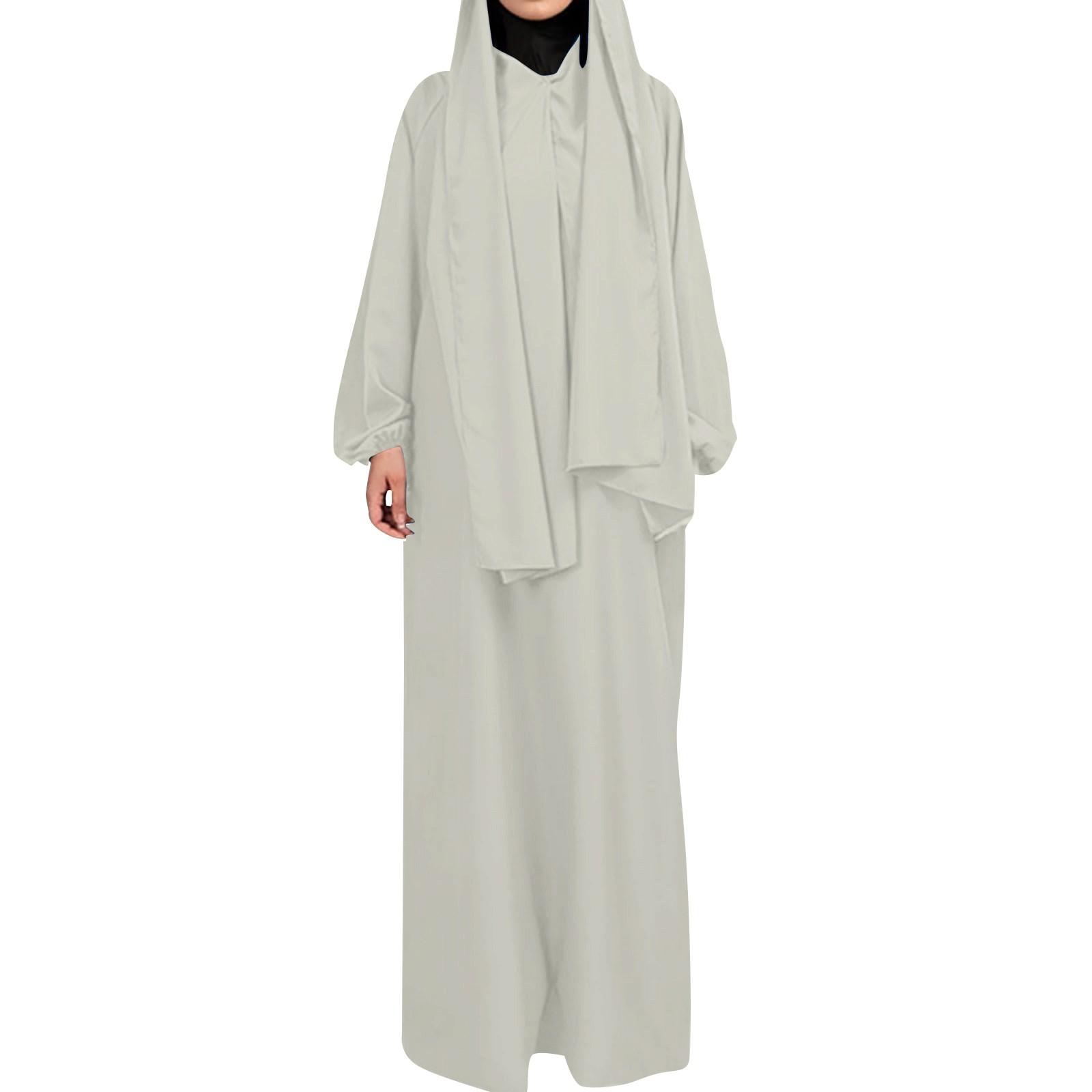

Мусульманские женские однотонные халаты повседневные платья с длинным рукавом и завязкой на талии S
