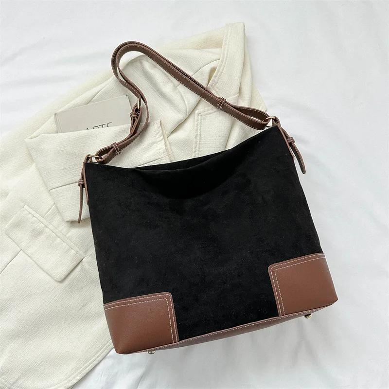 Retro Matte Texture Feminine Shoulder Bag Versatile Feminine Tote Bag Korean Version Popular Fashion