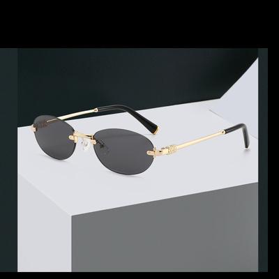 Vintage Oval Metal Sunglasses UV400 Protection Fashion High Quality Unisex Eyewear for Women Men Outdoor Travel Daily