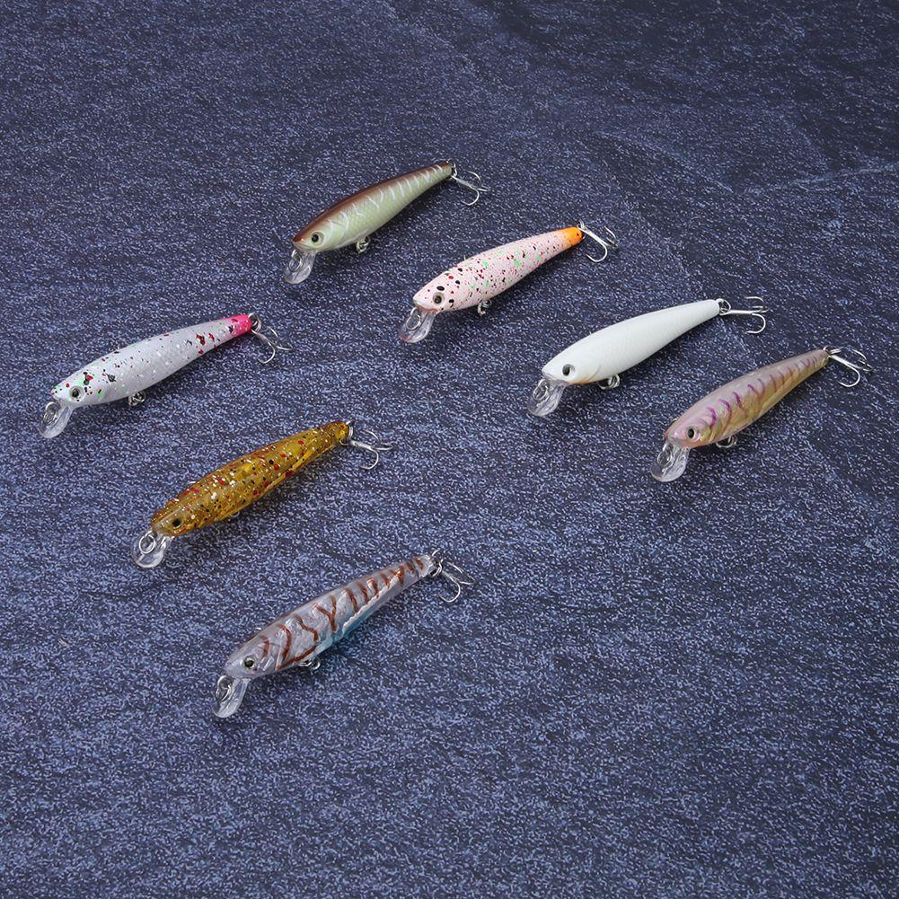7 KS 6,5 cm 3,8 g Minnow Kroužkové Korálky Životná Umělá Návnada Rybářská Lákadla Swimbait Sada Příslušenství