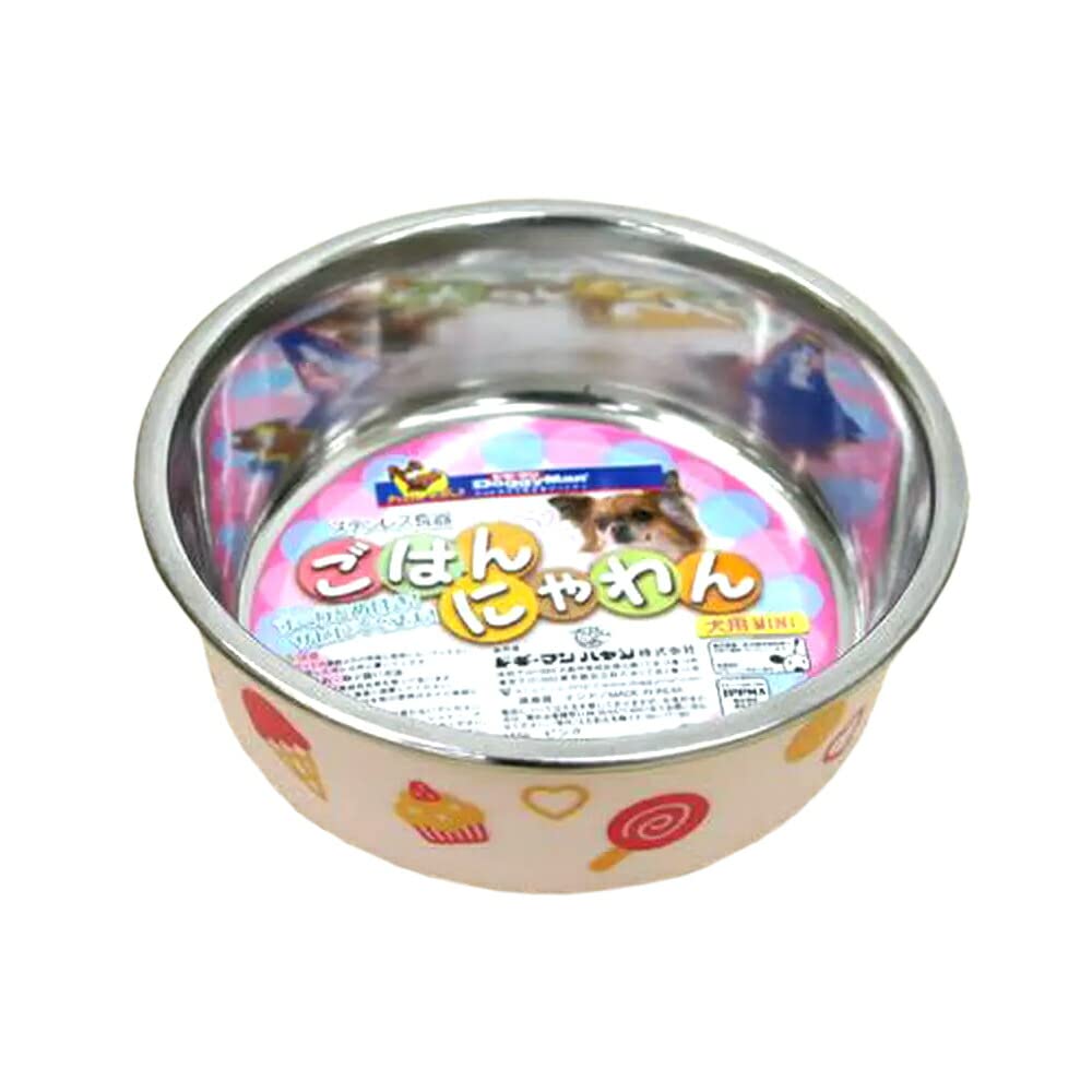 

Doggyman Stainless Steel Tableware Rice Meow Dog Pink Mini Size