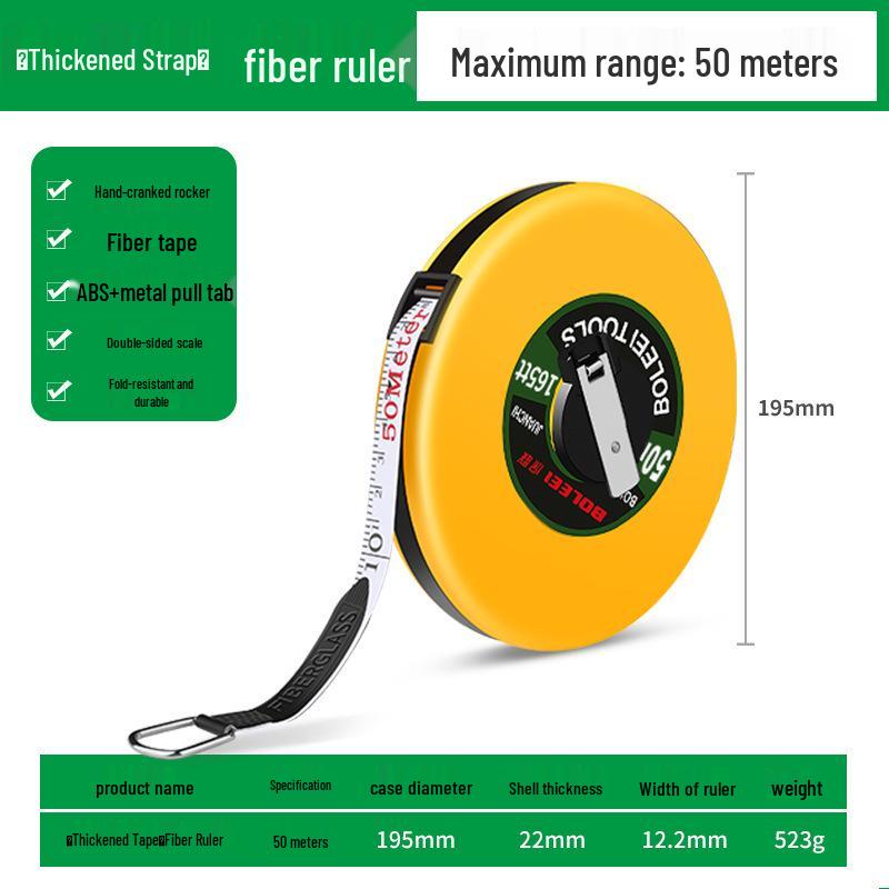 Leather Non-slip Soft Tape Measure - 20, 30, 50, 100 Meters Cloth Ruler