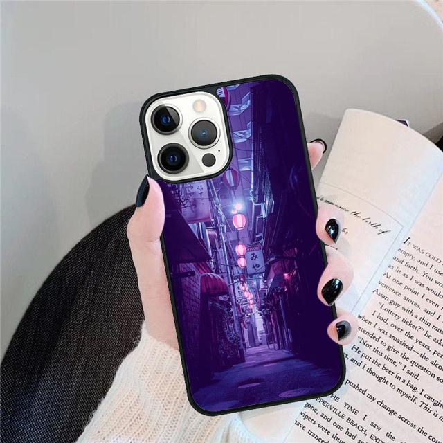 Japanese streets Tokyo Neon Wonderland phone Case For iPhone 16 15 14 Plus X XR XS apple 16 11 12 13Pro Max coque