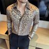 Fashion Luxury Leisure Men's High Quality Soft and Comfortable Fabric Classic Leopard Print Shirt