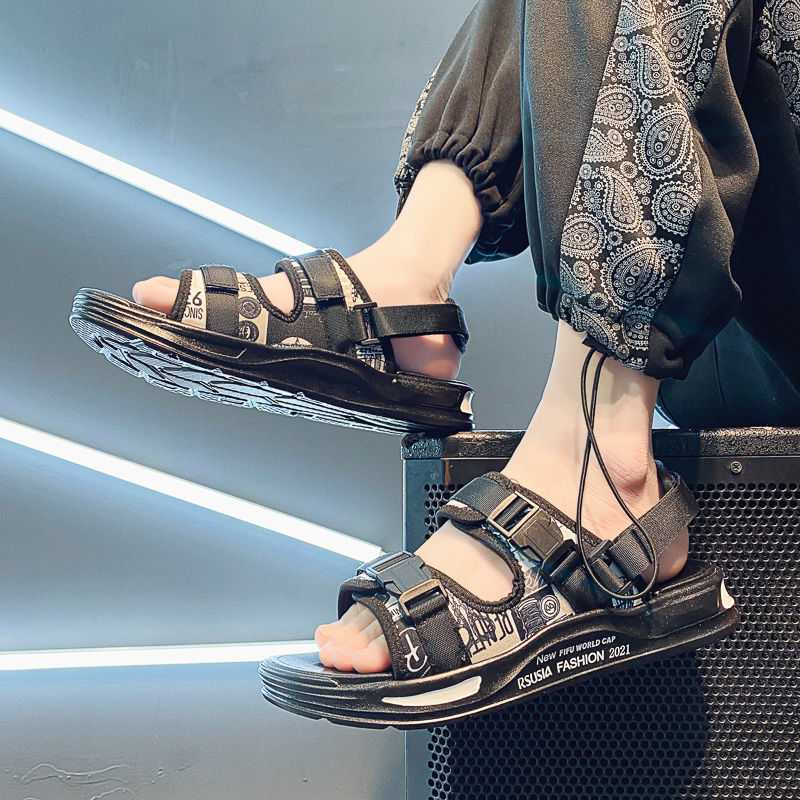 Men's Sandals Summer New Korean Version Trend Outdoor Beach Cool Slippers Outer Wear Sports Sandals Dual-purpose Cool Slippers