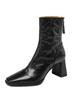 Fashion Vintage Handmade Ankle Boots Fashion 2024 Winter New Women's Boots High Heel Rear Zipper Banquet Elegant Shoes
