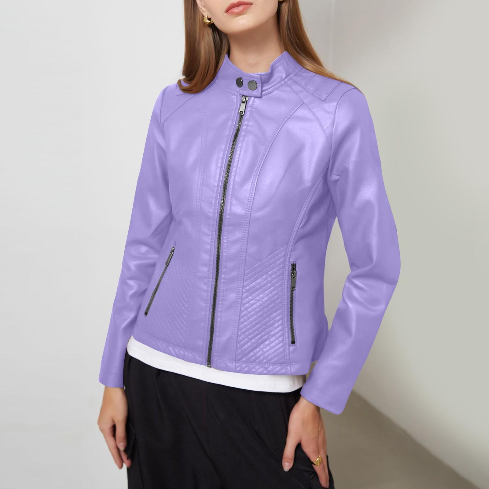 

Женская модная кожаная куртка, облегающее повседневное маленькое пальто, одежда для мотоциклистов XL