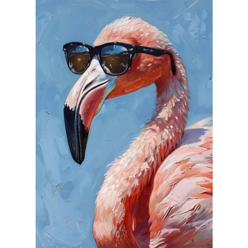 Sakura Fuchs Pinguin Eule Adler Waschbär Flamingo Poster Druck Tier Leinwand Malerei für Wohnzimmer Heimdekor