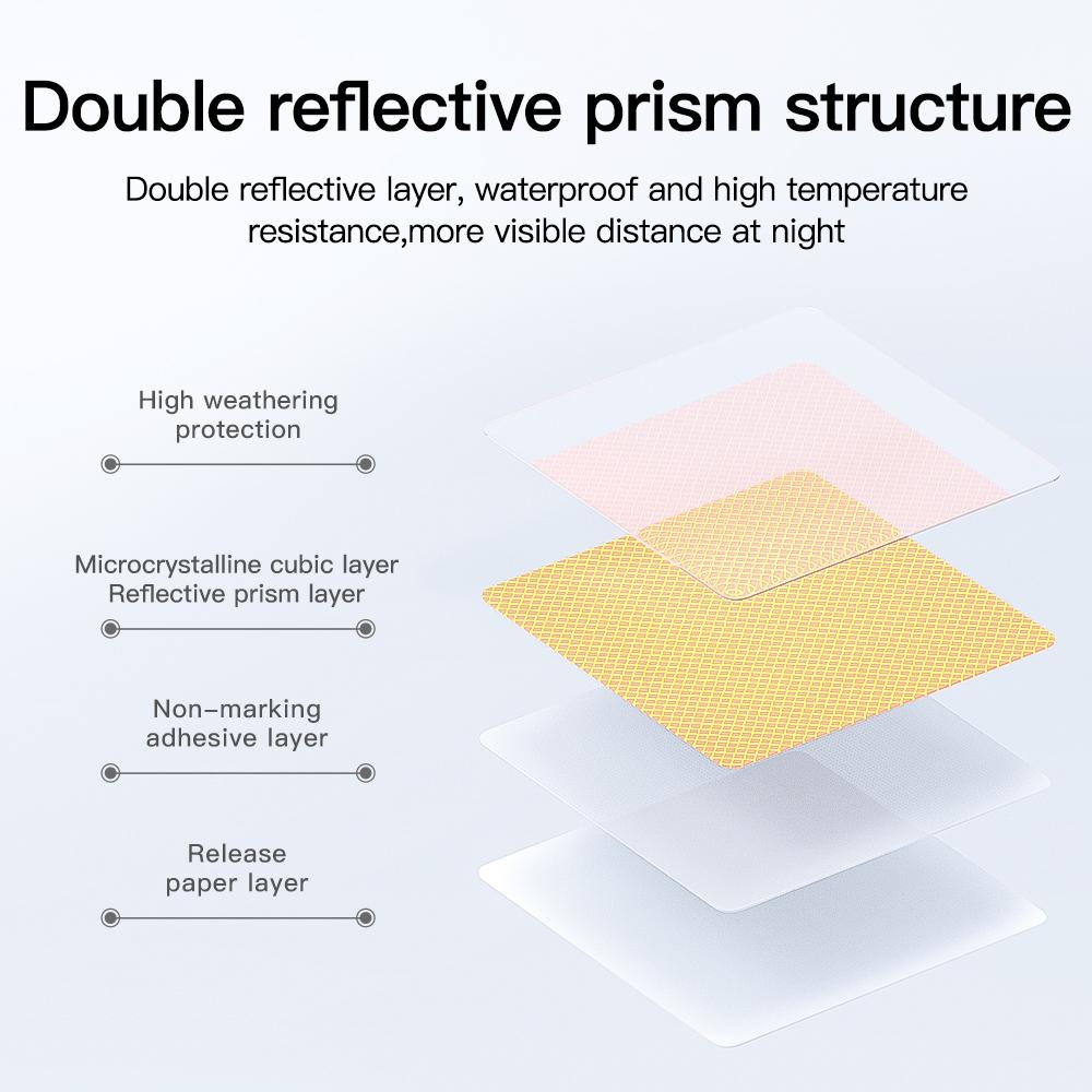 YZ For Tesla Model 3 Model Y Full Car Door Reflective Stickers, Decorative Strips, Car Body Warning Stickers, Tesla Accessories