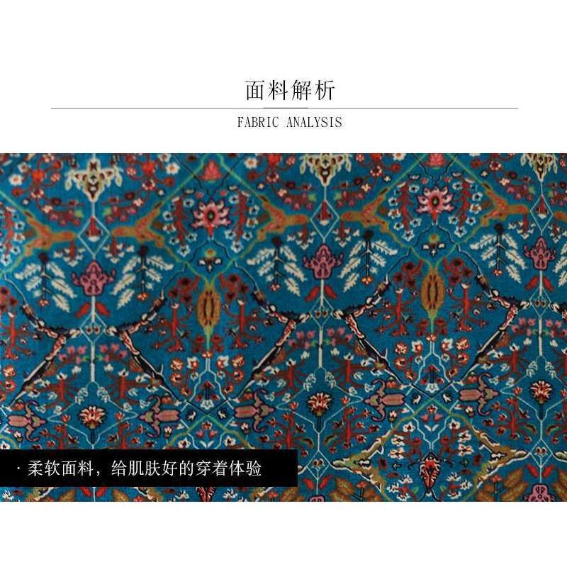 Vintage Flower Literary Knee-length Mid-length Dress Temperament Female