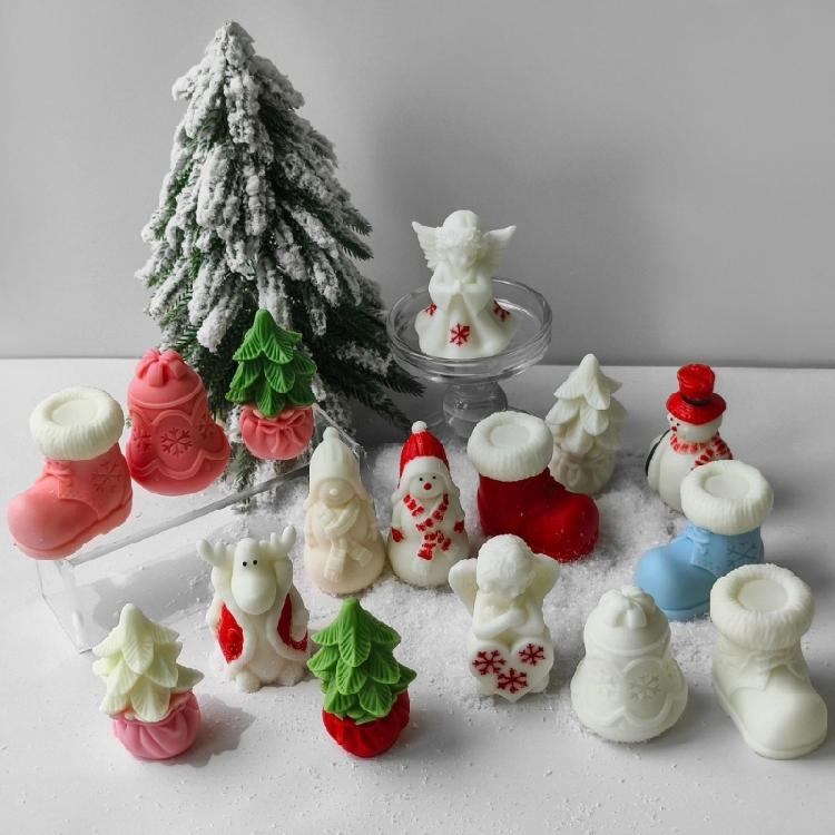 Craft Silicone Moulds Candle Making Molds Christmas Series Soap Crafting Moulds Resin Project Moulds Silicone Texture