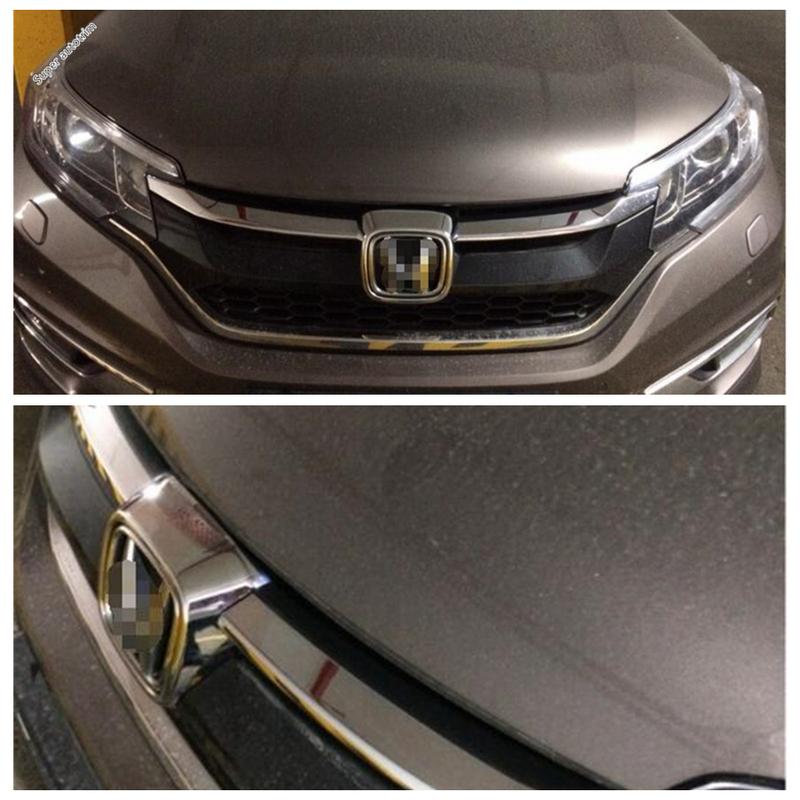 Lapetus Front Middle Grille Grill Emblem  Frame Cover Trim 1 PCS / Auto Accessories Fit For Honda CRV CR-V 2015 2016 ABS