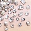 10x Irregular Shape Nail Charms Nail Rhinestones Clear Nail Crystal Gems Charms