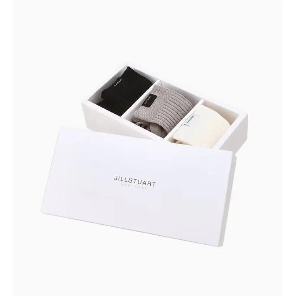 Women's Logo Label Ribbed Mid-calf Socks 3-Piece Set JASS5F020 I2