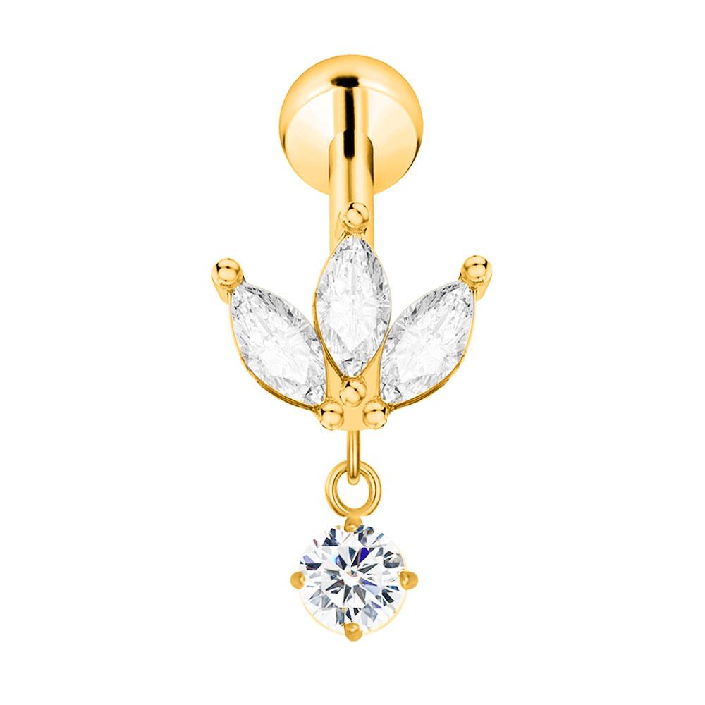 Titanio ASTM F136 G23 Fiore Luna Farfalla Piercing Senza Filettatura Spillo Fulmine Push-in Stud per Labbra Daith Conch Orecchino 16G 18G 20G